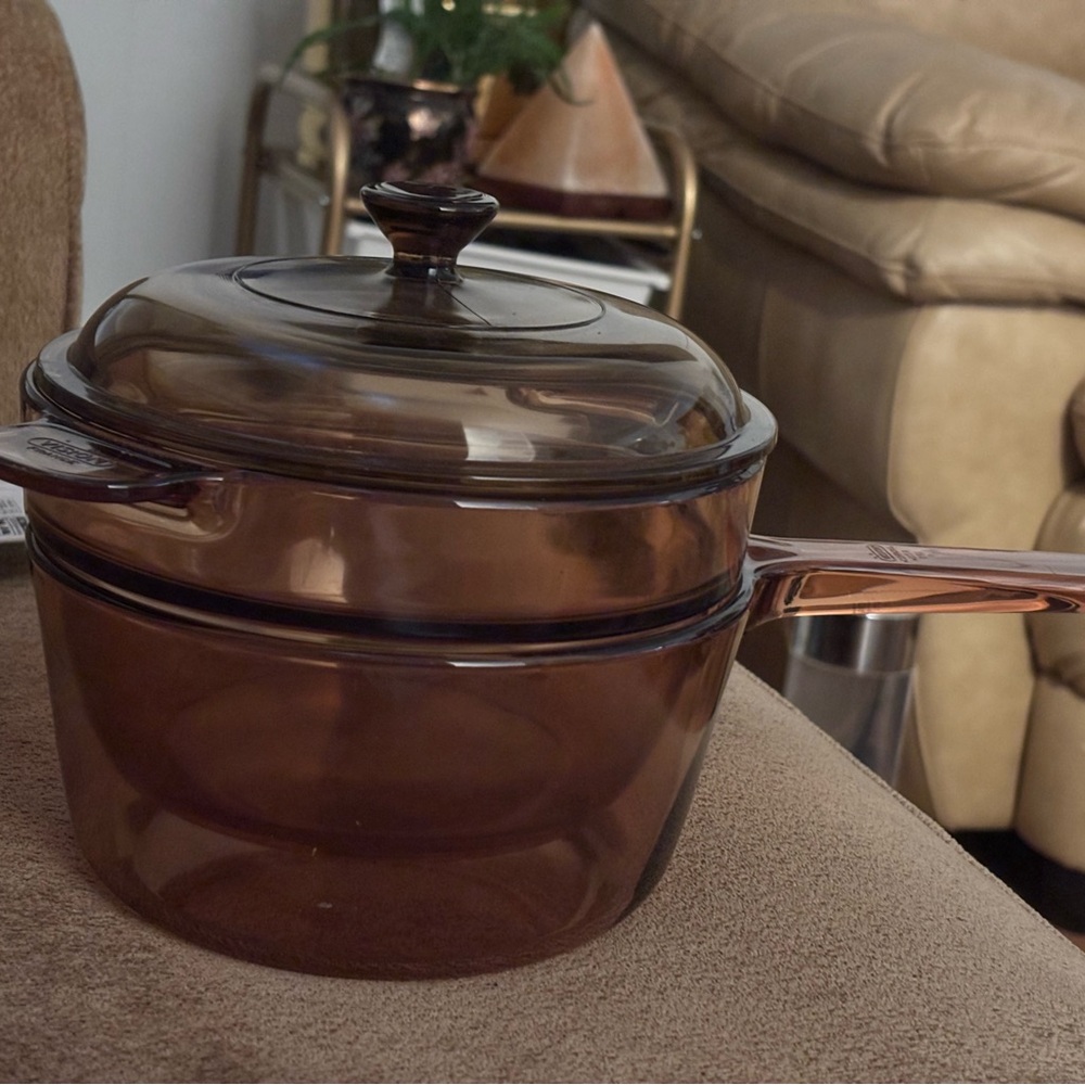 Corningware Visions Double Broiler Glass Cookware Set with Lid